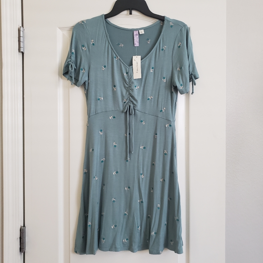 Embroidered Floral Summer Dress